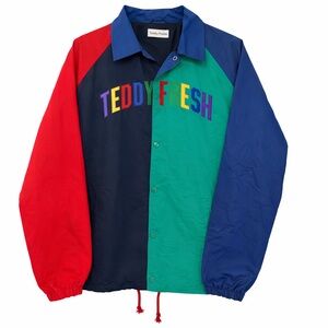 Teddy Fresh Multicolor Snap Jacket - Retro - small